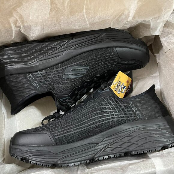 Skechers Men’s Slip-ins Max Cushioning Elite Slip Resistant Work Shoes, Size 9 - Picture 5 of 16